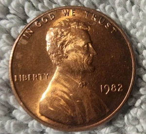 1982 P AU Zinc Small Date Lincoln Memorial Cent Penny 1C Coin - Picture 1 of 24