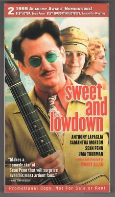 Sweet and Lowdown (Never Played Mint VHS Screener) Woody Allen / Sean Penn - Image 1 of 2