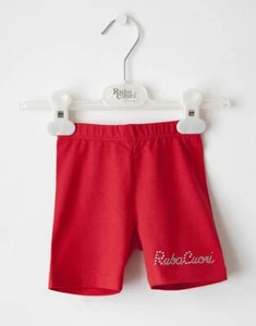 Girls Red Cotton Shorts by Italian designer Rubacuori - Picture 1 of 3