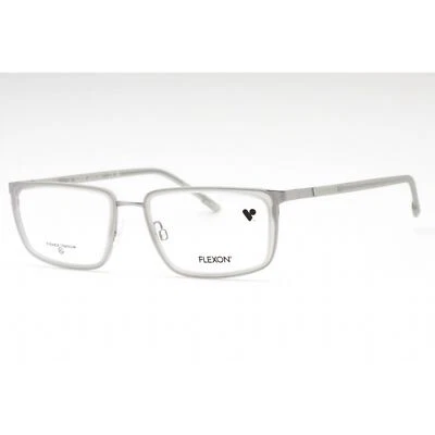 Flexon Men's Eyeglasses Matte Grey/Silver Metal Full Rim Frame FLEXON E1138 044 - Image 1 of 2