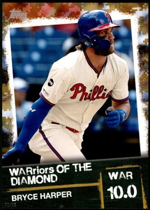 Bryce Harper 2020 Topps WARriors of the Diamond 5x7 Gold #WOD-38 /10 Phillies 