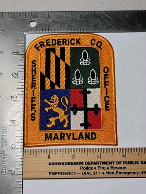 Bin2 B6 Police patch Maryland Frederick County Co. Sheriff's Office Sheriff MD - Image 1 of 2