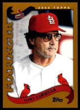 2002 Topps Tony Larussa Baseball Card St. Louis Cardinals #295