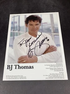 "The Finest" B J Thomas Autograph 8 x 10 Photo PSA/DNA GRADE 10 GEM-MINT, - Picture 1 of 4