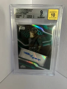 2022 Topps Chrome Black Star Wars Auto Green 72/99 Admiral Raddus/Paul Kasey - Picture 1 of 2