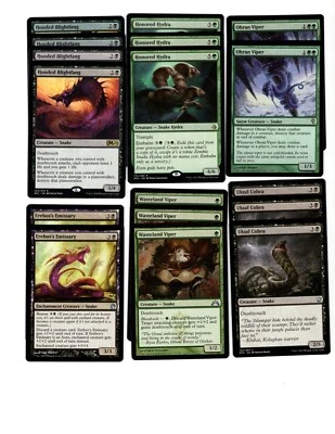 SNAKE BITE-60 card deck-MTG-Magic the Gathering-RTP-FUN-Rares-deathtouch-casual - Image 1 of 4