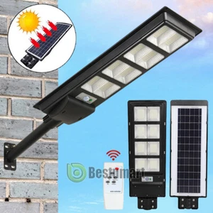 Outdoor Commercial LED Solar Street Light Radar Sensor Area Security Floodlight - Picture 1 of 15