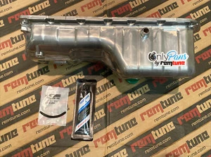 Honda Prelude H22A4 Vtec Turbo Oil Pan Aluminum 10AN Fitting Welded W/ Gasket - Picture 1 of 4