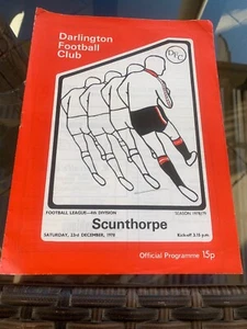 Darlington V Scunthorpe United 1978 Soccer/football Programme - Picture 1 of 2