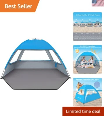 Portable Beach Shade Canopy with UPF 50+ - Lightweight for Outdoor Adventures - Image 1 of 4