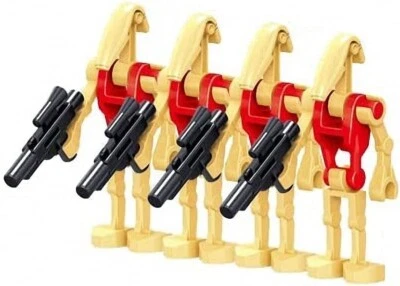 (4) R0-GR Battle DROID MINIFIGURA PERSONALIZADA STAR WARS C010 Foto 1 de 2