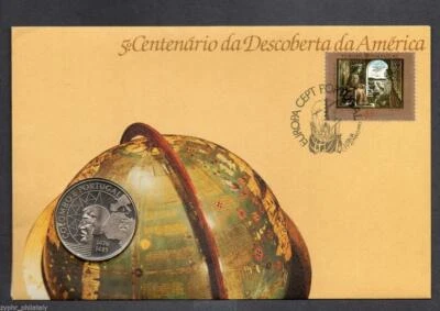 Portugal - "COLUMBUS ~ 500th ANN. DISCOVERY OF AMERICA" Coin Cover / PNC 1992 ! - Image 1 of 4