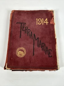 1914 University of Maryland School of Pharmacy Yearbook Terra Mariae Baltimore - Picture 1 of 7