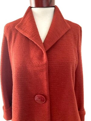 Blazer largo para mujer Norm Thompson manga 3/4 mediano hermoso color otoño Foto 1 de 4