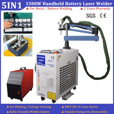 CNCZONE 1500W 5in1 Handheld Fiber Laser Welding Cutting Cleaning Machine Battery Welder