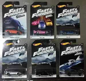 6 Auto Fast & Furious 1/64 6 CM Hot Wheels Nissan Lamborghini Ford and Chevelle - Foto 1 di 9