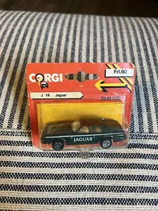 Vintage Corgi Jaguar Sealed 1984 Carded Rare J18 Frl. 60 Green - Picture 1 of 9