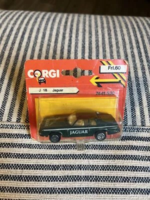 Vintage Corgi Jaguar Sealed 1984 Carded Rare J18 Frl. 60 Green  - Image 1 of 4