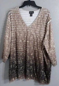 CAMICIA DONNA MAGGIE BARNES MANICA 3/4 CARRIERA/CASUAL MARRONE TOP.STRATO.TAGLIA 3X - Foto 1 di 9