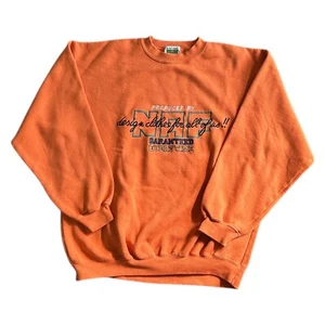 Sudadera Vintage Naf Naf Bordada Retro Años 90 Naranja Jersey Para Hombre XL - Imagen 1 de 9