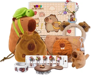 Capybara Plush Gifts for Girls 4 5 6 7 8 9 10+ Years Old, Kids Cute Capybara Toy - Picture 1 of 6