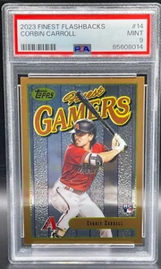Tarjeta de novato Finest Flashbacks Corbin Carroll PSA 9 2023 como nueva - Imagen 1 de 2