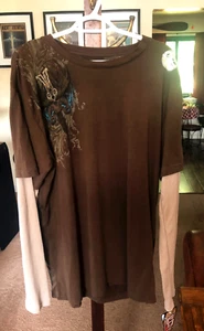 Vintage MMA Elite Thermal Shirt Mens XL Brown Cybergoth Grunge NEW W TAGS waffle - Picture 1 of 6