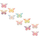  10 Pcs Gradient Color Butterfly Resin Crafts Ornaments Mini Accessories Flat