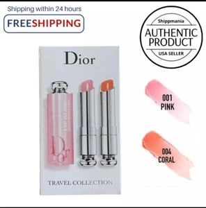 Christian Dior Addict Lip REVIVER DUO GLOW Coral Pink Gloss Balm 001 004 New! - Picture 1 of 6