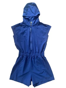 Girls Athleta Girl Blue Level Up Hooded Romper Size Large 12 - Picture 1 of 6