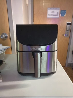 Gourmia 7 QT Digital Air Fryer w/ 12 One-Touch Cooking, Stainless/Black - Image 1 of 4