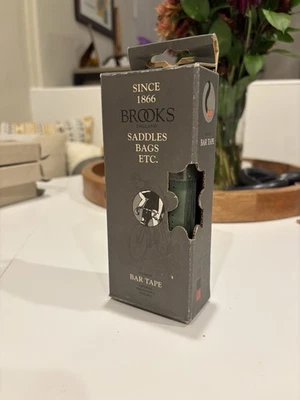 New Brooks Leather Bar Tape. Color: New Green. Rare! Made In Italy - Image 1 of 2