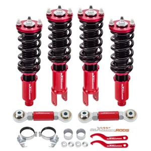 4x Coilovers + 2x Adjustable Rear Alignment Toe Arms For Honda Civic 1988-2000 - Picture 1 of 10