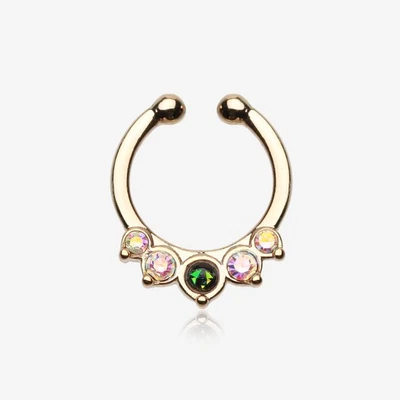 Opal Precia Fake Septum Clip-On Ring - Image 1 of 4
