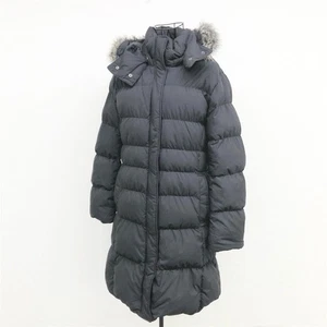 Abrigo de plumón Uniqlo XL negro invierno ropa exterior bolsillos de piel usado - Imagen 1 de 10