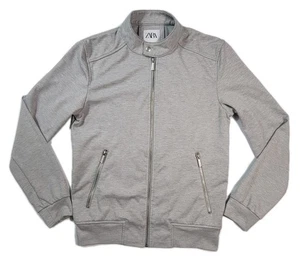 Suéter Zara Bomber Cremallera Completa Mujer Talla Mediana Gris - Imagen 1 de 8