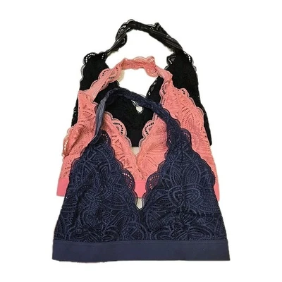 3-Old Navy- Bralettes, Tamanho X-Pequeno, Não Acolchoado, Sem Fio, Rosa, Preto, Azul - Imagem 1 de 4