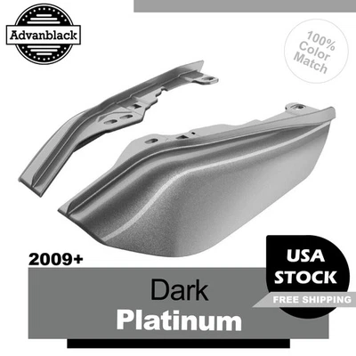 Dark Platinum Mid Frame Air Deflectors For Harley Street Road Glide 2009+ Foto 1 de 4