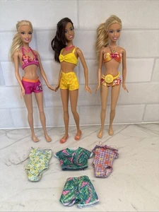 Beach Party Barbie Teresa Mermaid Tale Big Flat Foot Puppe & Kleidung Set - Bild 1 von 15