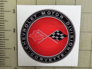 Vintage Corvette 1973 red sticker decal 3" diameter - Bild 1 von 1