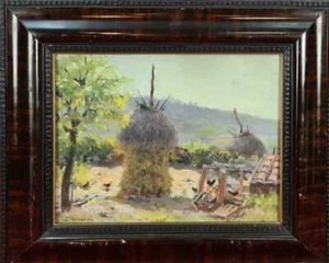 PAYSAGE RURAL. ENRIC MODOLELL MARQUES. HUILE SUR CARTON. VINGTIÈME SIÈCLE. - Picture 1 of 3