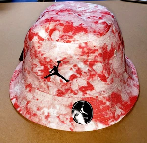 Air Jordan boys Twill Bucket hat Allover Logo size 8-20 Black red - Picture 1 of 5