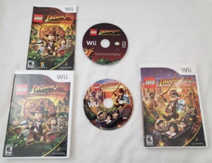 LEGO Indiana Jones 1 & 2 WII Original Adventures Nintendo II Continues Complete - Picture 1 of 9