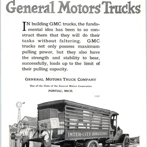 1920 General Motor Trucks GMC Print Ad Inter City Hauling Delivery Pontiac MI 1J - Bild 1 von 3