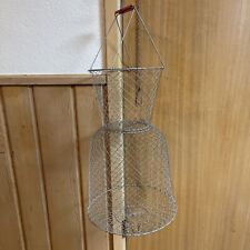 Double Decker Large Collapsible Fish Basket With Eagle Claw Snap Chain Stringer