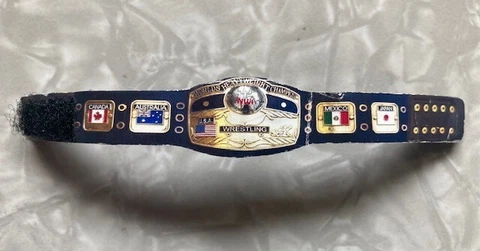CUSTOM WRESTLING ACTION FIGURE NWA WORLDS CHAMPIONSHIP BELT (DOMED GLOBE) Cover
