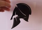 Spartan Helmet Decals Stickers Pair L+R Black Matt Car Motorbike Van Window Frid