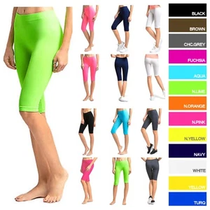1, 3, 6 Pack Women Leggings Stretch Active GYM Yoga Shorts Workout Bike Sports - Picture 1 of 11