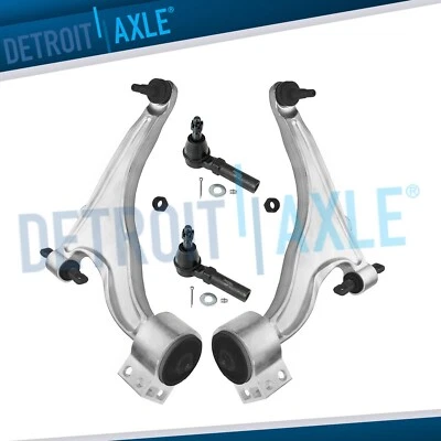 Front Lower Control Arms w/Ball Joint Outer Tie Rods for 2010-2016 Cadillac SRX - Image 1 of 4