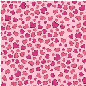 LORALIE DESIGNS Mini Pink Hearts on Pink fabric Sold by the half yard - Picture 1 of 1
